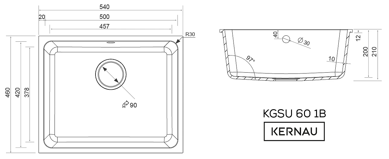 KGS U 60 1B Deep Black